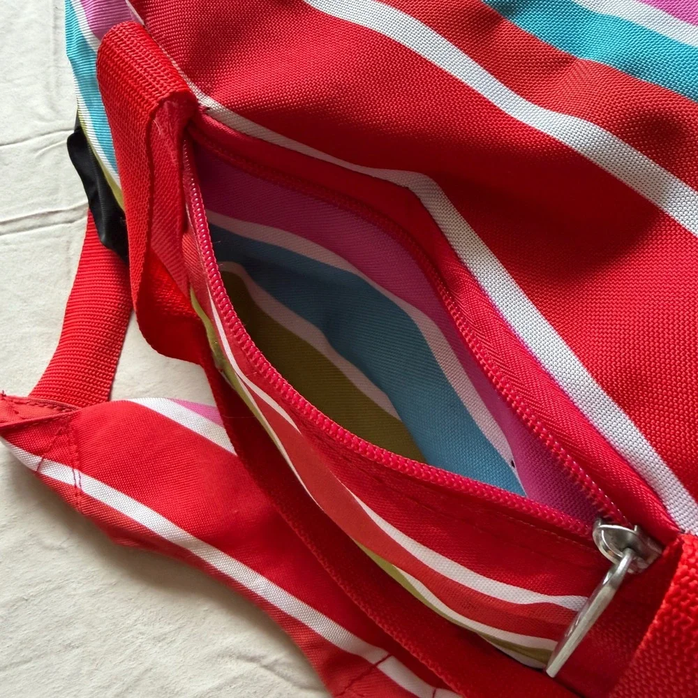 Wildkin Kids Overnighter Duffel Bag Multi Striped Red Pink Blue 17 Inch Travel